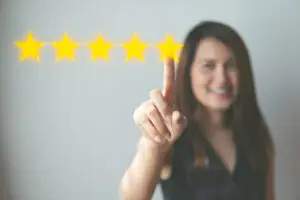 Customer Proving a 5-Star Review